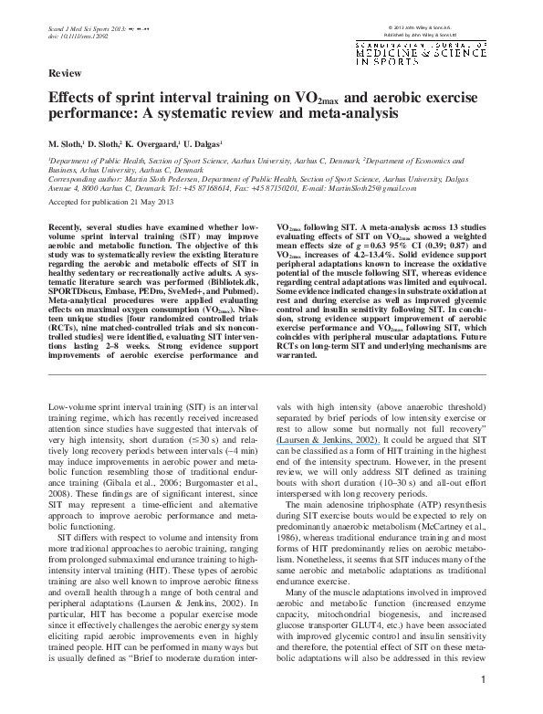 (PDF) Effects of sprint interval training on VO2max and aerobic ...