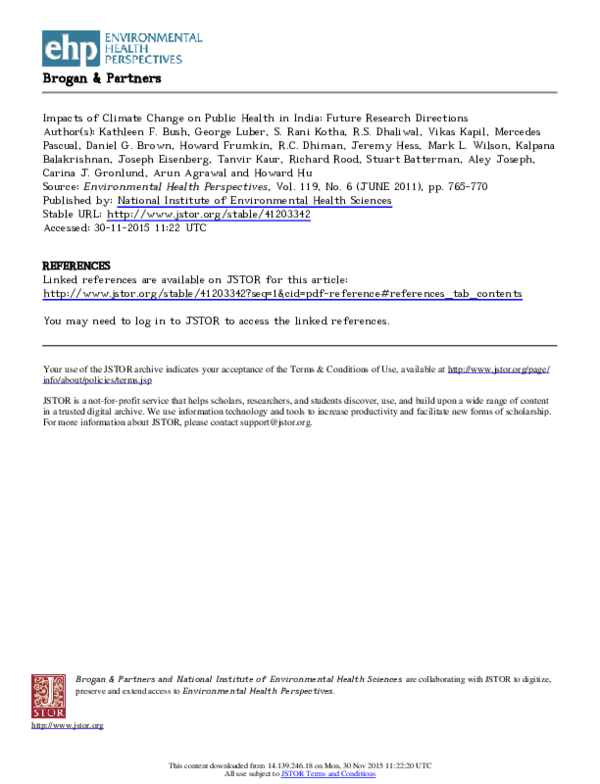 (PDF) Review Impacts of Climate Change on Public Health in India ...