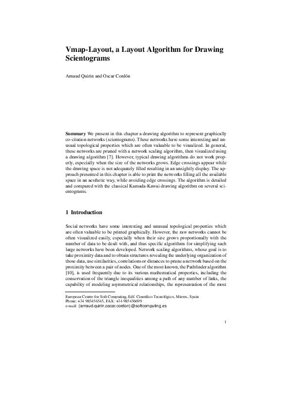(PDF) Vmap-Layout, a Layout Algorithm for Drawing Scientograms