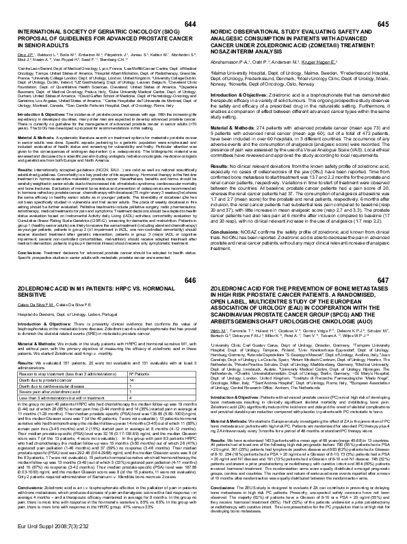 (PDF) ZOLEDRONIC ACID FOR THE PREVENTION OF BONE METASTASES IN HIGH ...