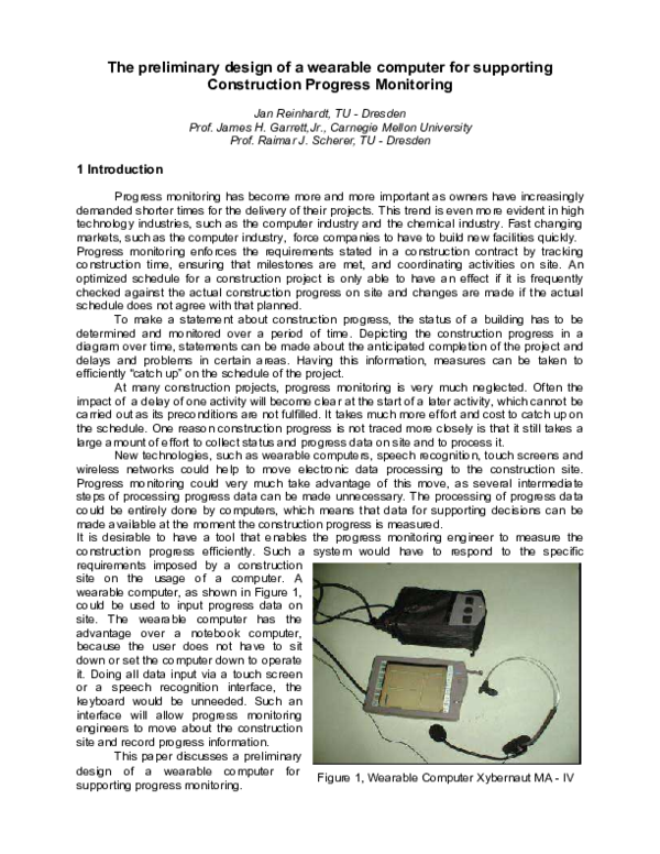 (PDF) The preliminary design of a wearable computer for supporting ...