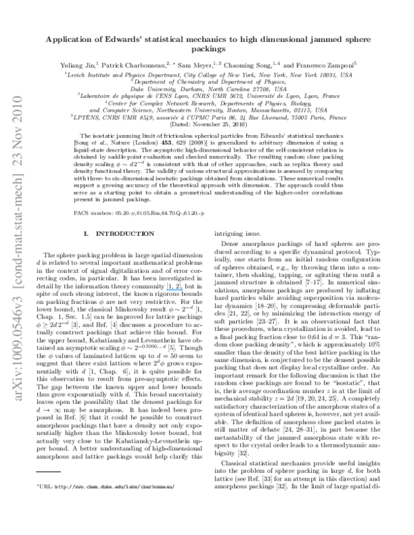 (PDF) Entropy of Jammed Matter Chris Briscoe Academia.edu