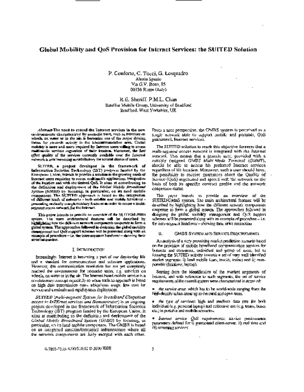 (PDF) Global mobility and QoS provision for Internet services: the ...