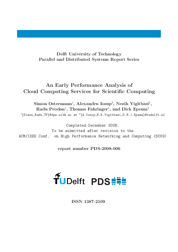 (PDF) Performance analysis of cloud computing services for many-tasks ...