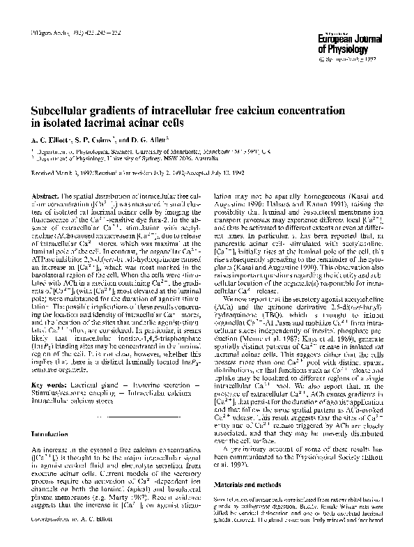 (PDF) Subcellular gradients of intracellular free calcium concentration ...