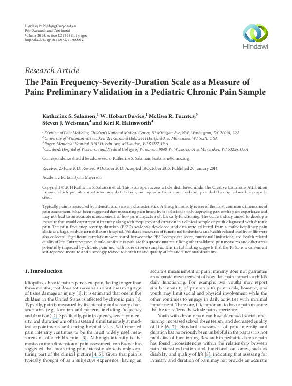 Pain assessment tool image