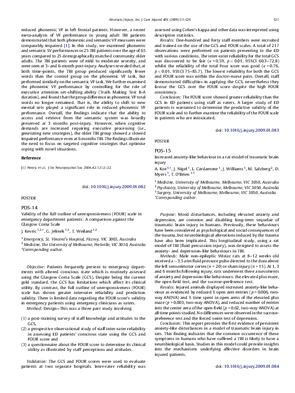  pdf validity of the full outline of unresponsiveness four scale in