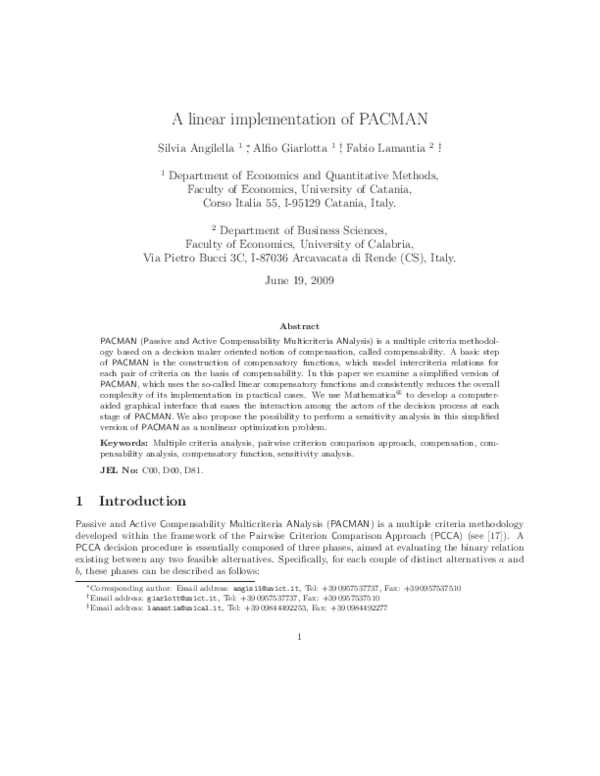 (PDF) A linear implementation of PACMAN