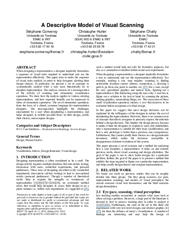 (PDF) A descriptive model of visual scanning Christophe Hurter