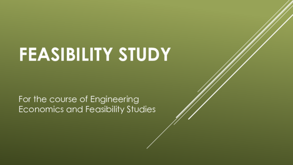 (PDF) FEASIBILITY STUDY