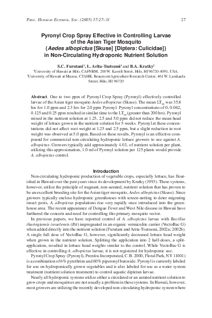 (PDF) Pyronyl Crop Spray Effective in Controlling Larvae of the Asian ...