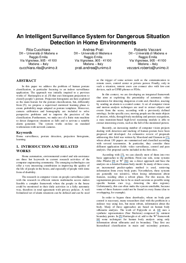 (PDF) An intelligent surveillance system for dangerous situation ...
