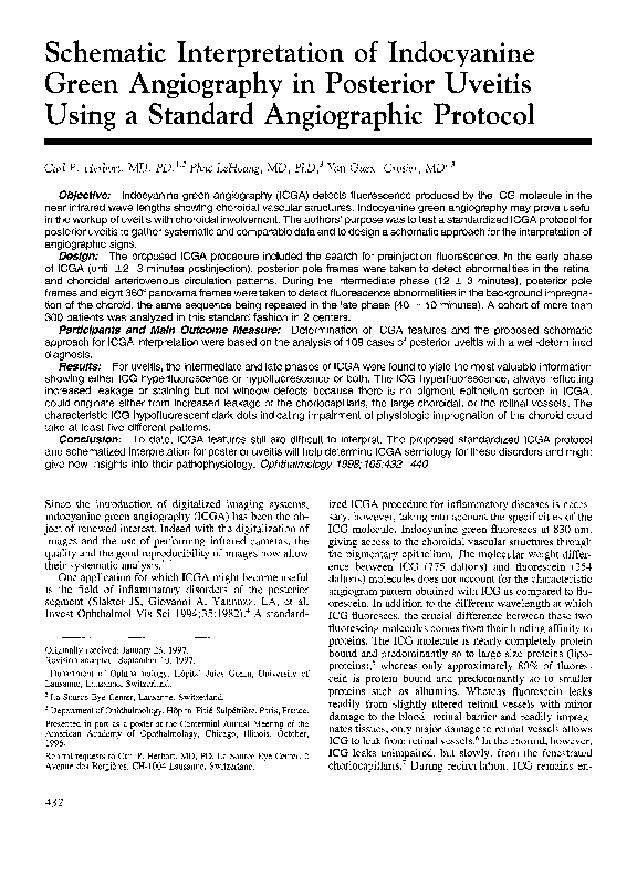 (PDF) Schematic interpretation of indocyanine green angiography in ...