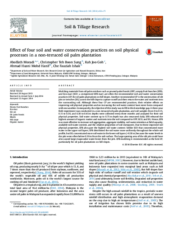 (PDF) Effect of four soil and water conservation practices on soil ...