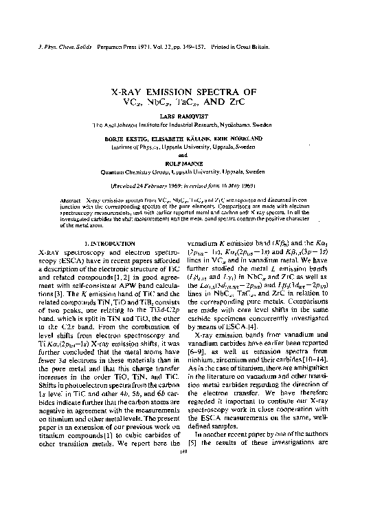 (PDF) X-RAY EMISSION SPECTRA OF