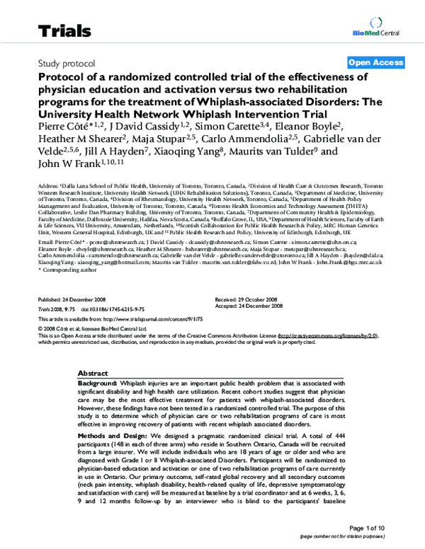 (PDF) Protocol of a randomized controlled trial of the effectiveness of ...