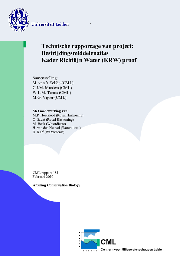 (PDF) Technische rapportage van project: Bestrijdingsmiddelenatlas ...