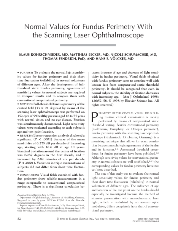 (PDF) Normal values for fundus perimetry with the scanning laser ...