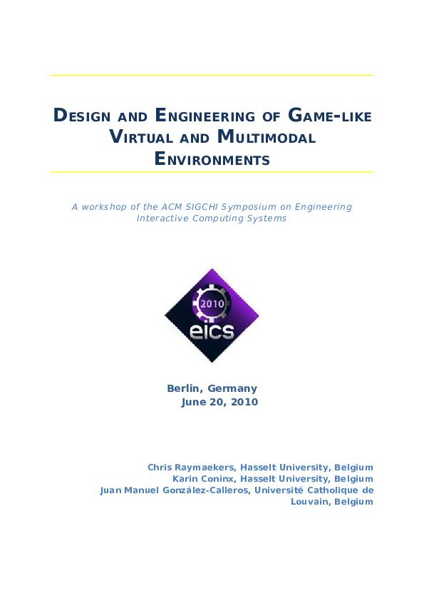 (PDF) Design and engineering of game-like virtual and multimodal ...