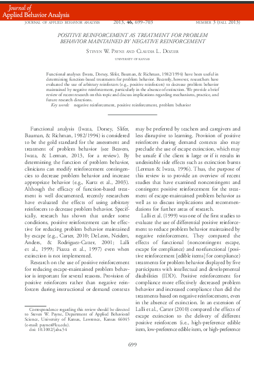 Positive reinforcement scholarly image