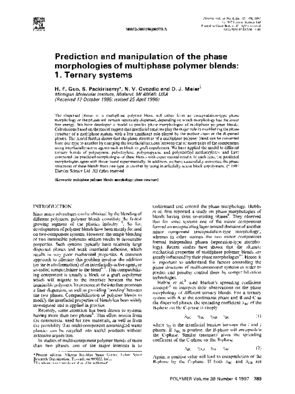 (PDF) Modeling Phase Morphologies in Polymer Blends