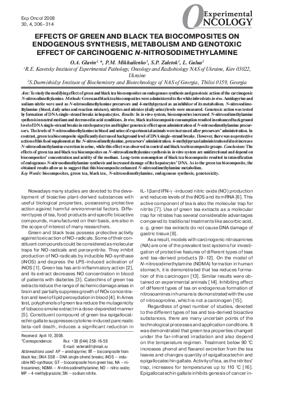 (PDF) Effects of green and black tea biocomposites on endogenous ...
