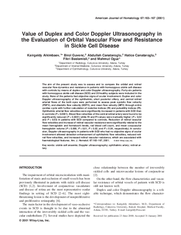 (PDF) Value of duplex and color doppler ultrasonography in the ...