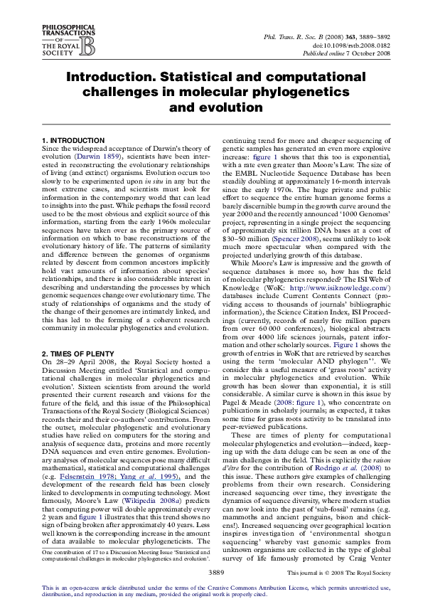 (PDF) Introduction. Statistical and computational challenges in ...