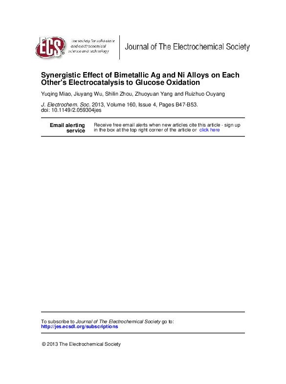 (PDF) Synergistic Effect of Bimetallic Ag and Ni Alloys on Each Other's ...