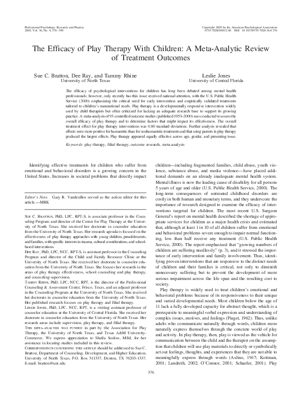 Play therapy information image