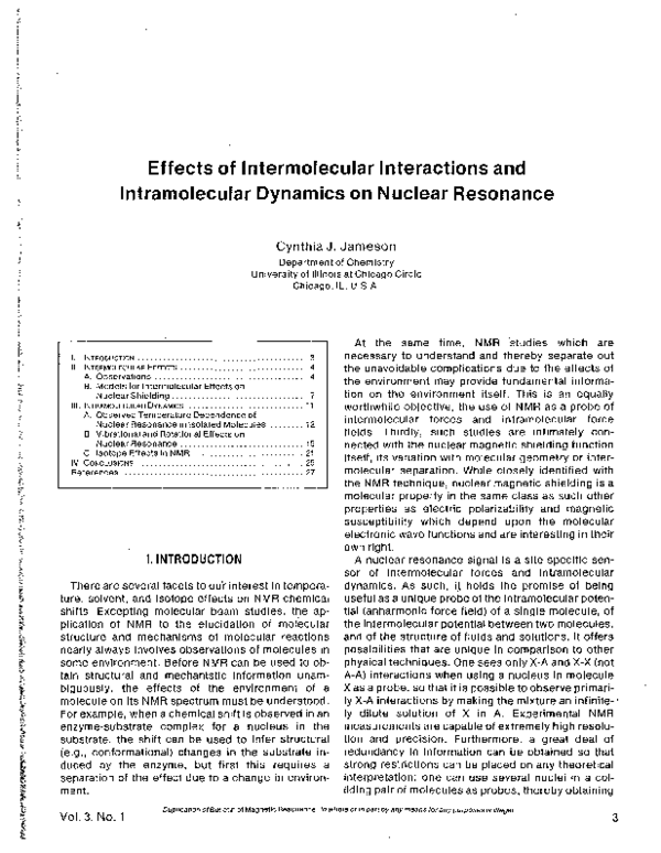 (PDF) Effects of Intermolecular Interactions and Intramolecular ...