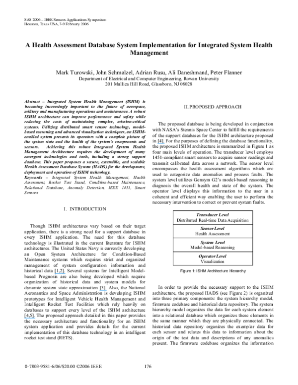 (PDF) A health assessment database system implementation for integrated ...