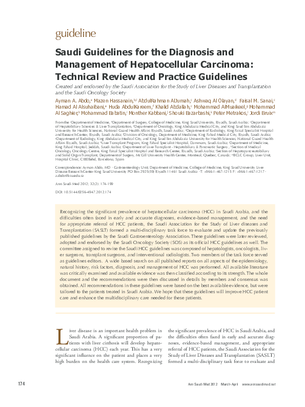 (PDF) Saudi Guidelines for the Diagnosis and Management of ...