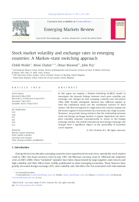 (PDF) Stock market volatility and exchange rates in emerging countries ...