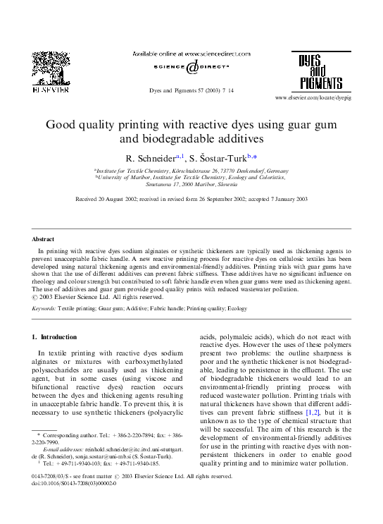 reactive dye printing