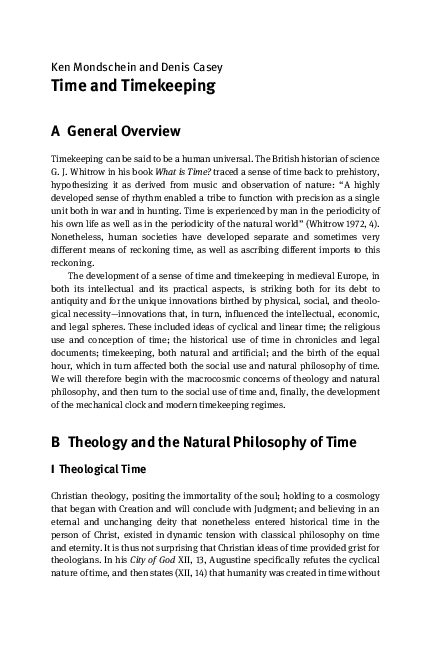 Time and Timekeeping