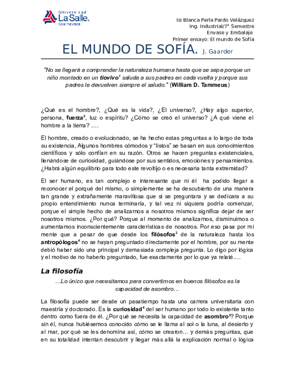 (DOC) EL MUNDO DE SOFIA Isi Pardo Academia.edu (DOC) EL MUNDO DE SOFIA Isi Pardo Academia.edu