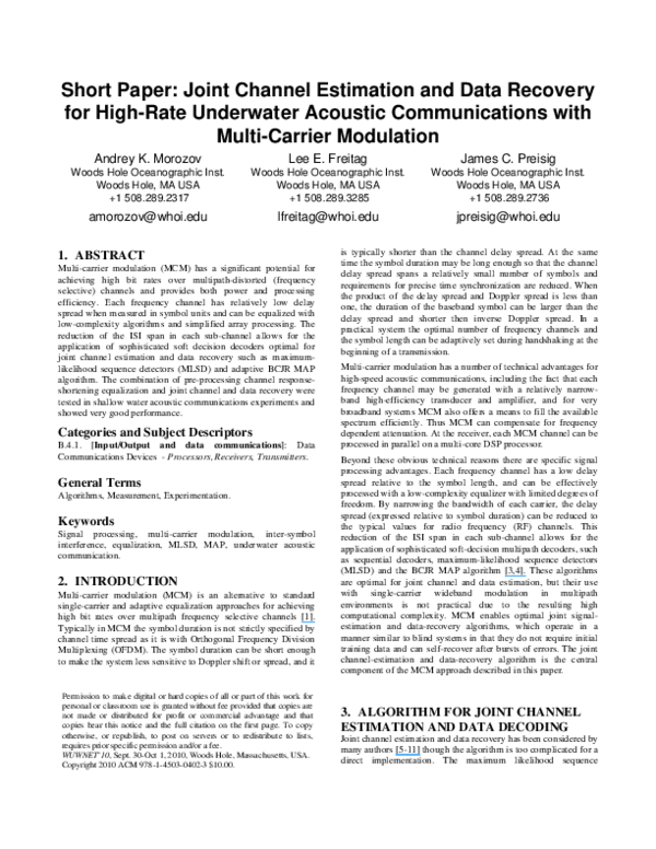 (PDF) Joint channel estimation and data recovery for high-rate ...
