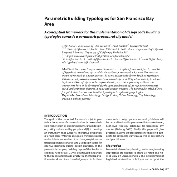 (PDF) Parametric building typologies for San Francisco Bay Area: A ...