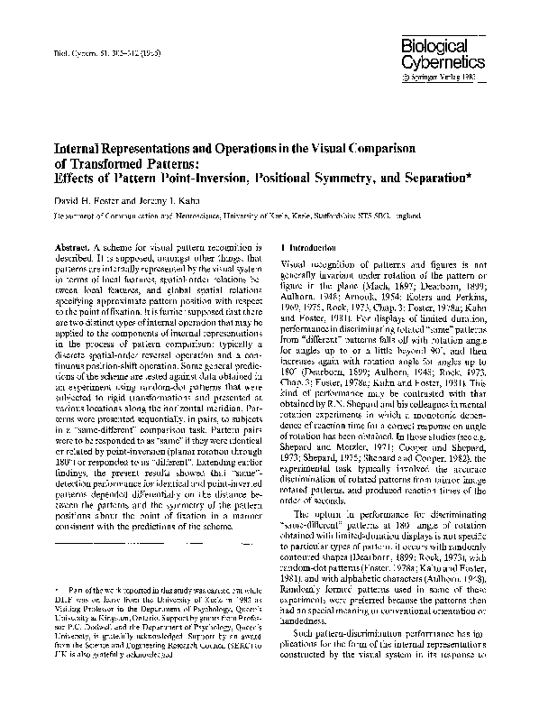 (PDF) Internal representations and operations in the visual comparison ...
