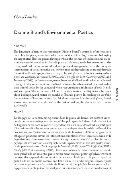 Dionne brand essay 05 picture