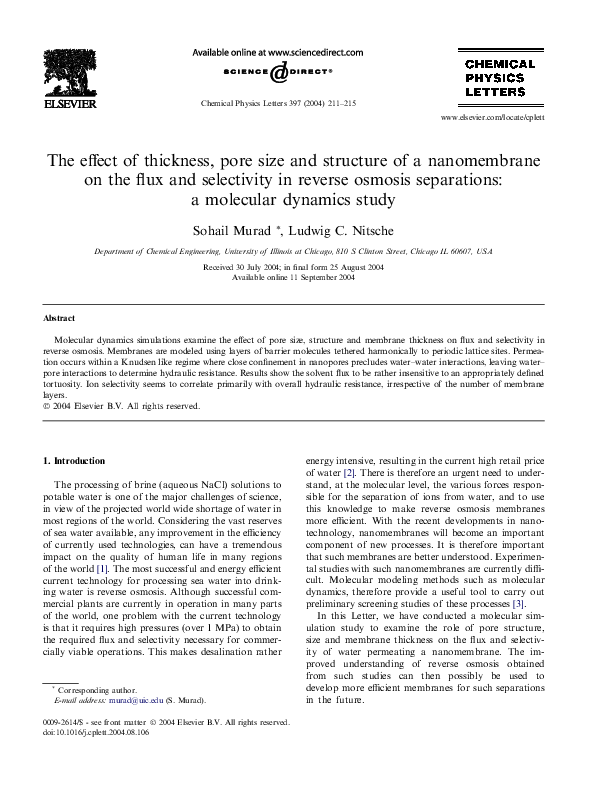 (PDF) The effect of thickness, pore size and structure of a ...
