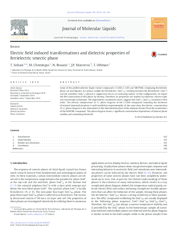 (PDF) Electric field induced transformations and dielectric properties ...