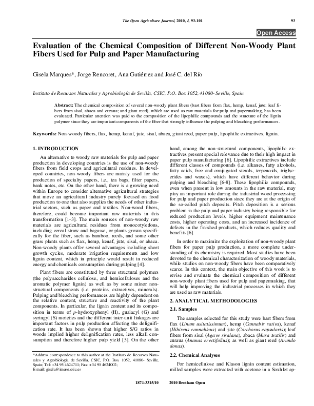 (PDF) Cogon Grass as an Alternative Fibre for Pulp and PaperBased
