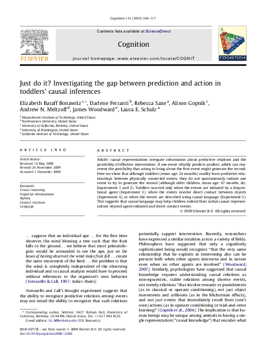 (PDF) Just do it? Investigating the gap between prediction and action ...