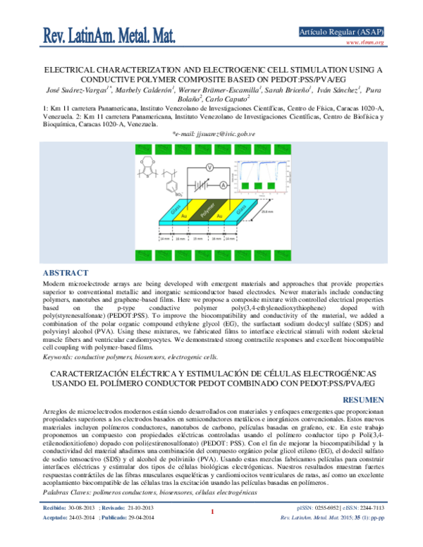 (PDF) Electrical Characterization and Electrogenic Cell Stimulation