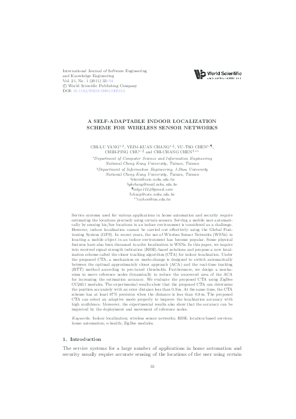 (PDF) A Self-Adaptable Indoor Localization Scheme for Wireless Sensor ...