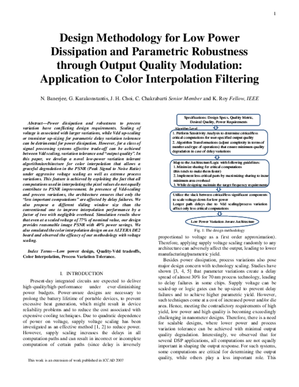 (PDF) Design Methodology for Low Power and Parametric Robustness ...