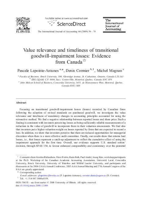 Goodwill accounting picture