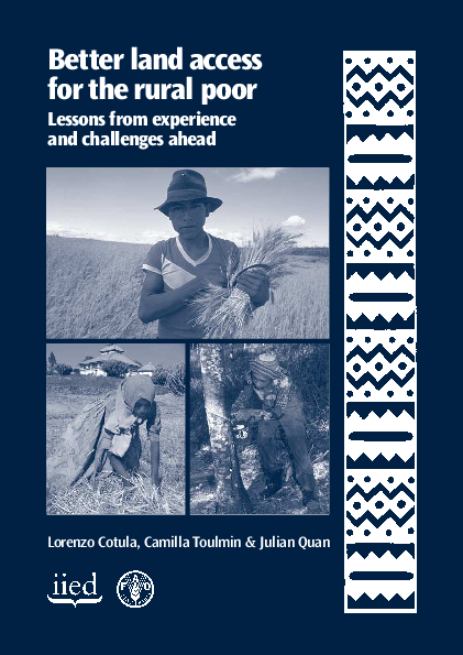 (PDF) Better land access for the rural poor: Lessons from experience ...
